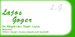 lajos goger business card